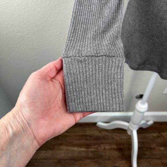 Revolve LNA Detached Turtleneck Long Sleeve Lightweight Sweater Top Gray Large - Picture 9 of 16